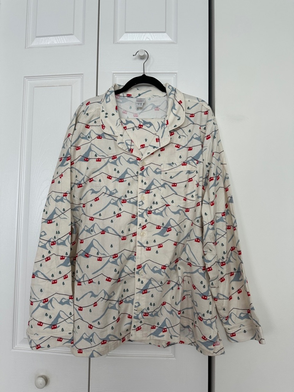 HANNA ANDERSSON WOMENS HOLIDAY GONDOLA 🚠 FLANNEL PAJAMA SET SIZE XXL